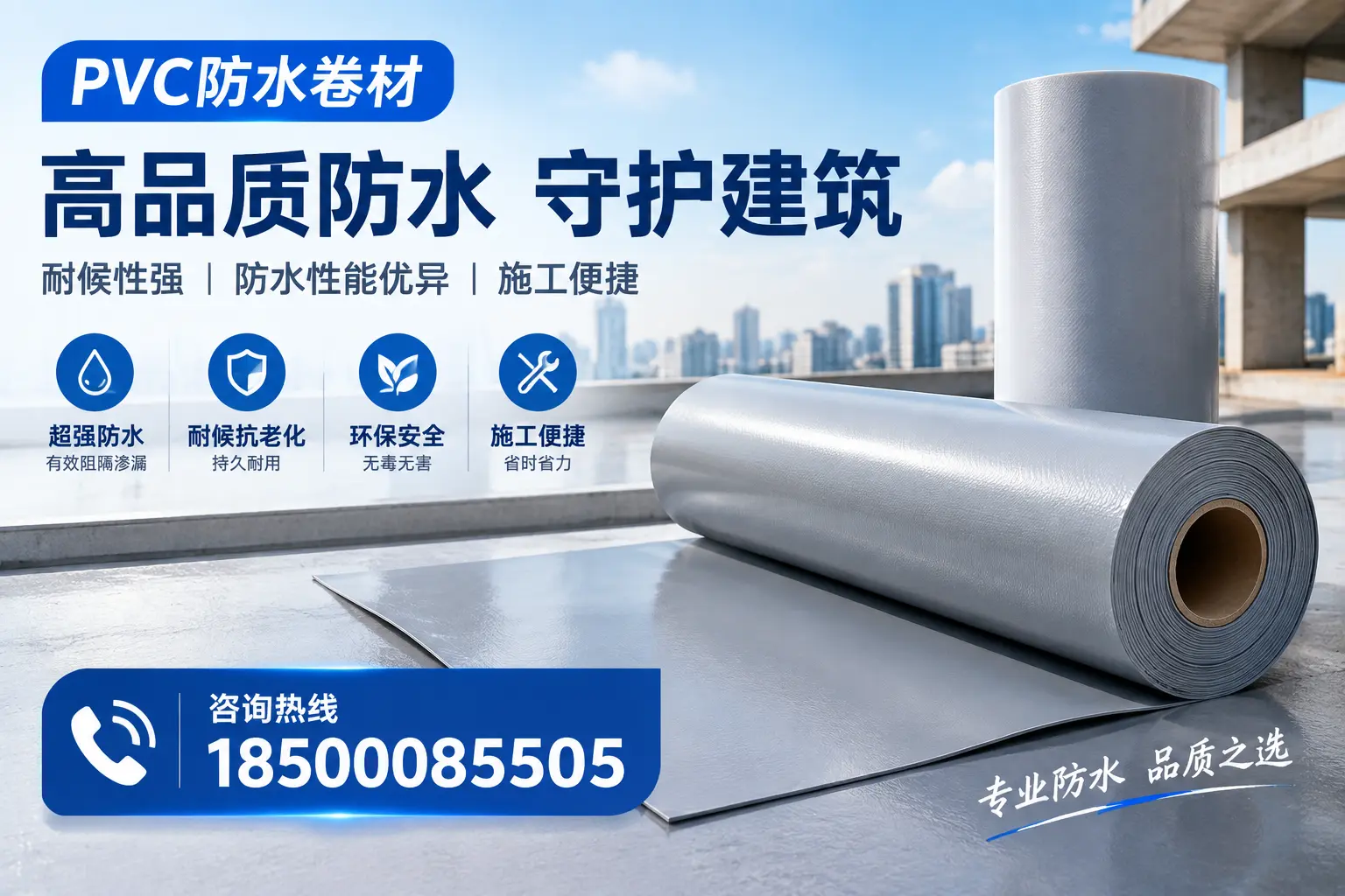 PVC防水卷材的防水效果评测，适合厦门的科学依据